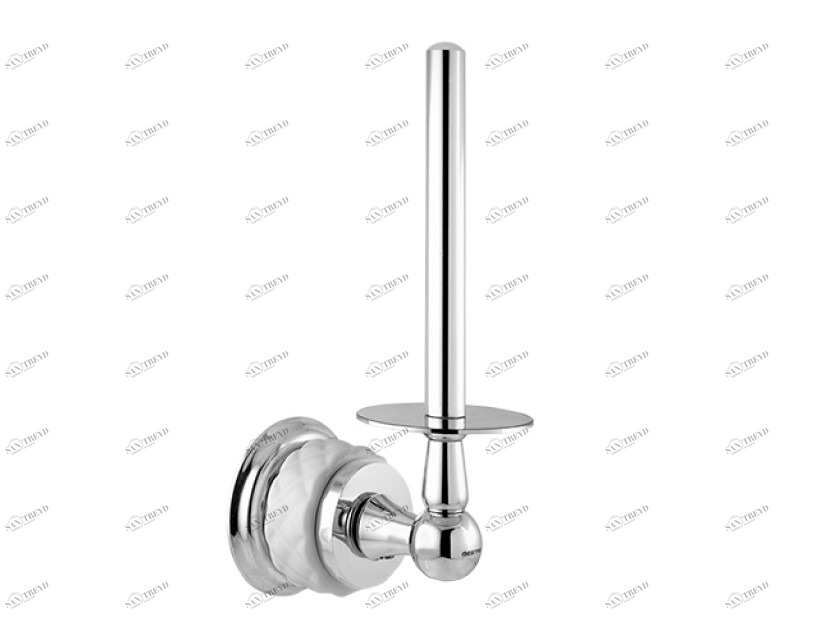 065585.N00.50 Держатель запасной туалетной бумаги из белого фарфора Яркий хром Mestre 