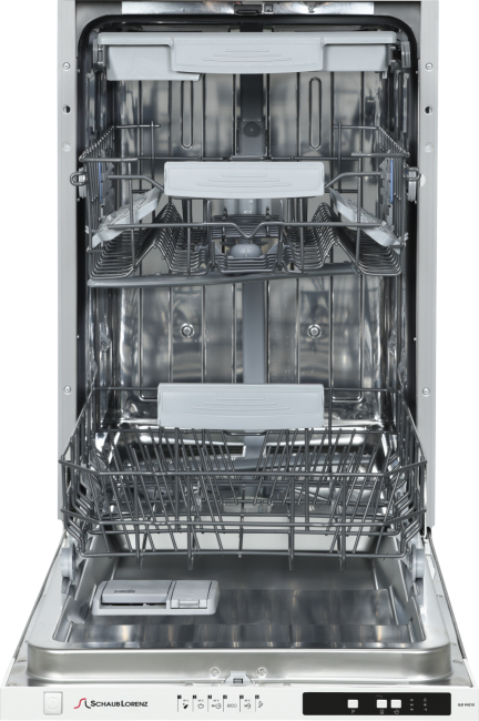 SLG VI4210 Узкая, 84.5x45x55 см, 10 комплектов, 6 программ, расход 9л, электронное управление/led дисплей, антибактериальный фильтр, 3-я корзина easy tray, 1/2 загрузка, защита от утечки leakage protection, таймер Schaub Lorenz Santreyd 