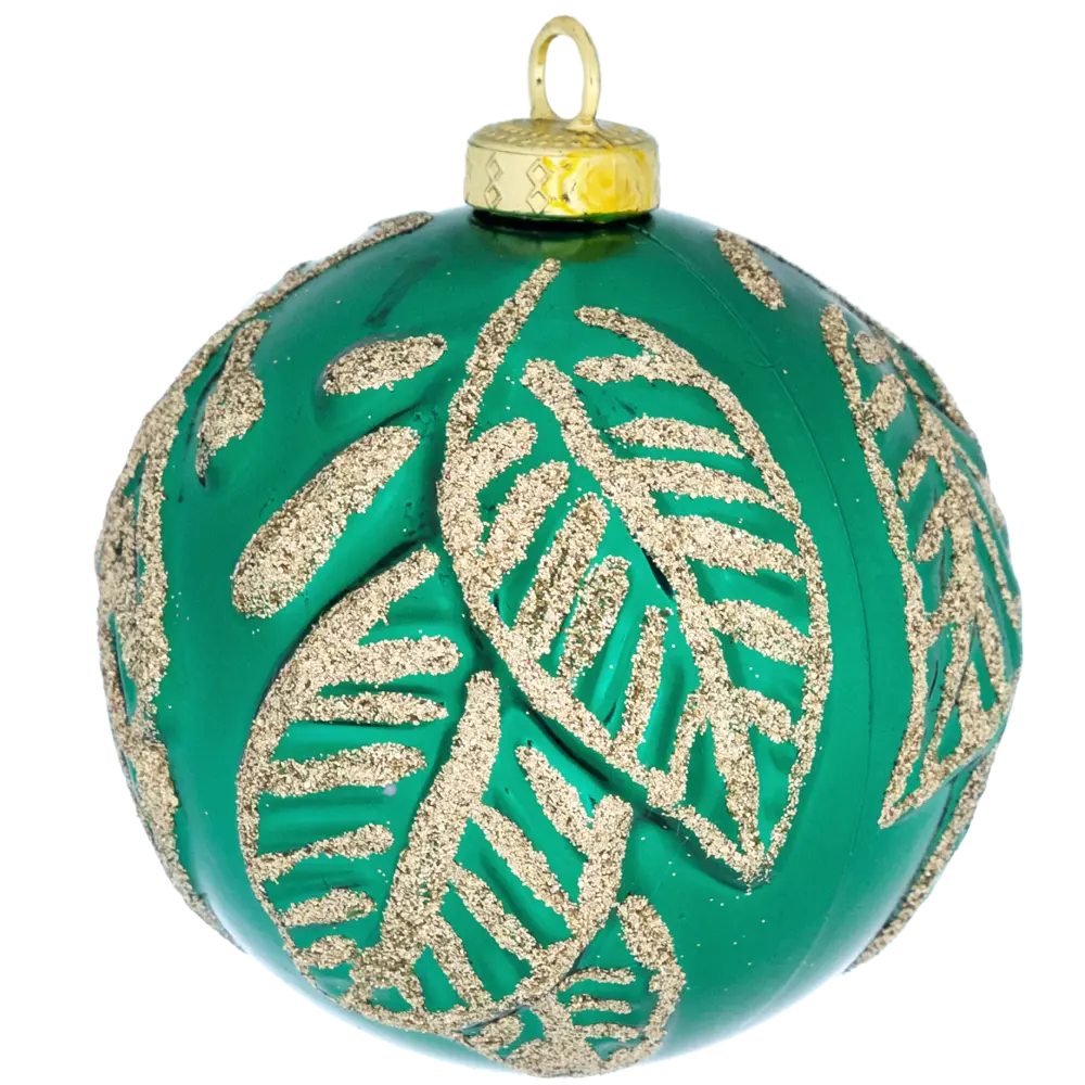 85156506 Елочный шар «Изгибы» ø8 см пластик зеленый STLM-0952140 Santreyd  - Вид №3