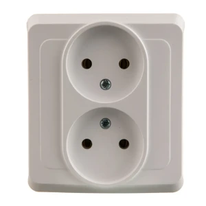 Розетка Schneider Electric Этюд, 2 разъема, цвет белый 11300789 STLM-2102547