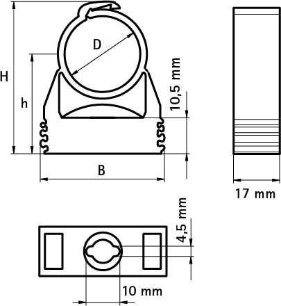 0855831 starQuick® Хомуты — медного цвета для сантехнических труб и труб с электрокабелями для крепления стене, полу или потолку walraven  - Вид №1