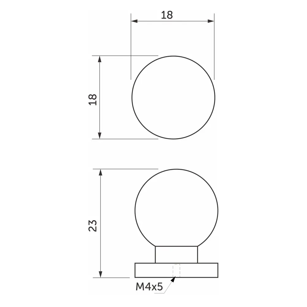 Мебельная ручка-кнопка GN35 матовое золото AKS STLM-2105138 - Вид №5