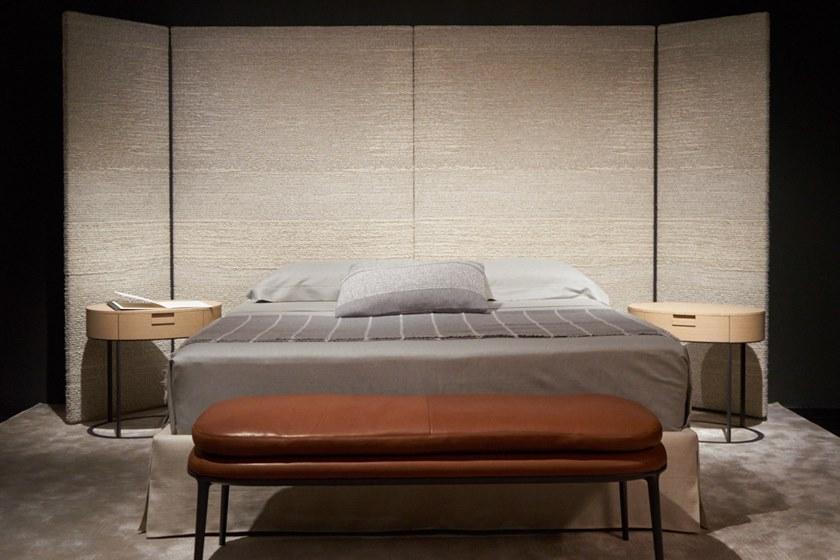 Maxalto Двуспальная кровать из ткани с высоким изголовьем sun-id-1504384 - Вид №3