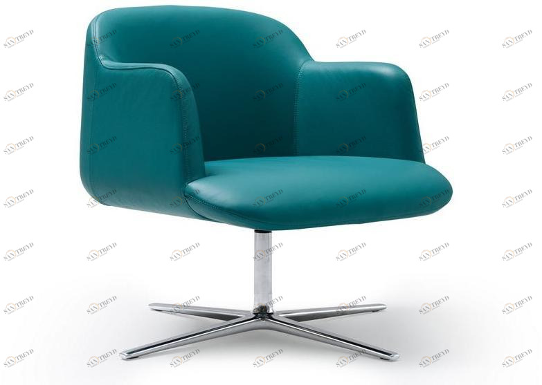 Quinti Sedute Кожаное кресло на 4-х спицах с подлокотниками по контракту Deep sun-id-1415224