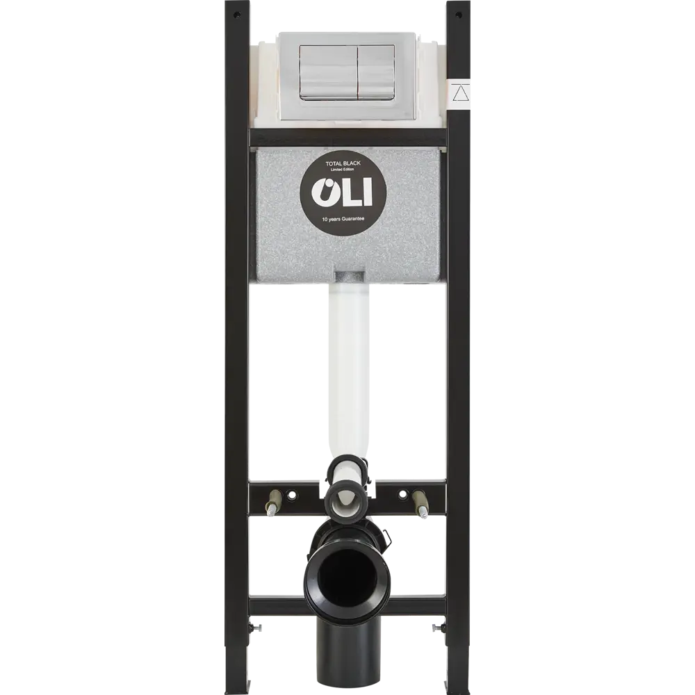 Инсталляция Oli Expert Black 40 см для подвесного унитаза с кнопкой цвет хром STLM-2125928