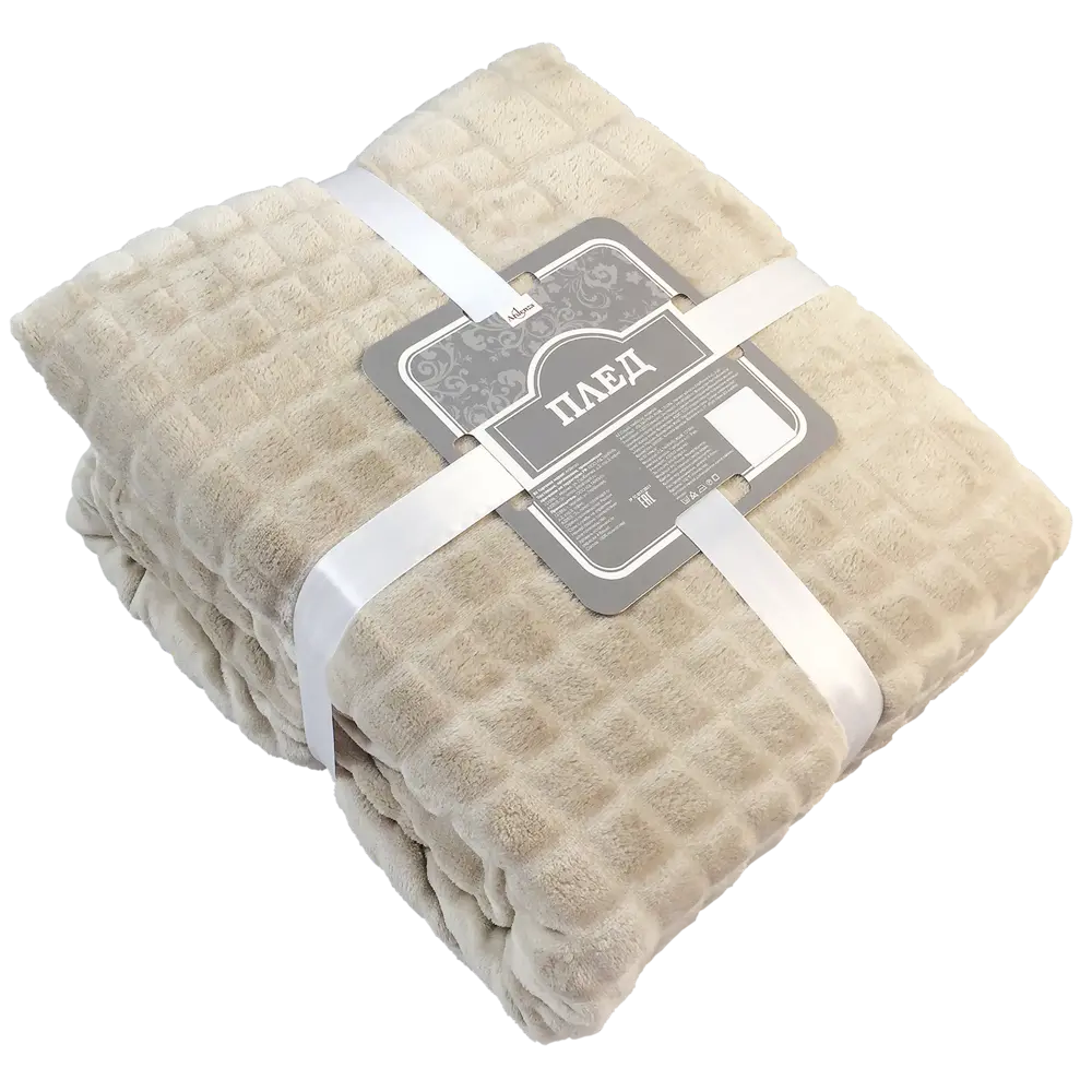 Плед Cuatro 200x220 см цвет бежевый Santreyd STLM-2102576 - Вид №2