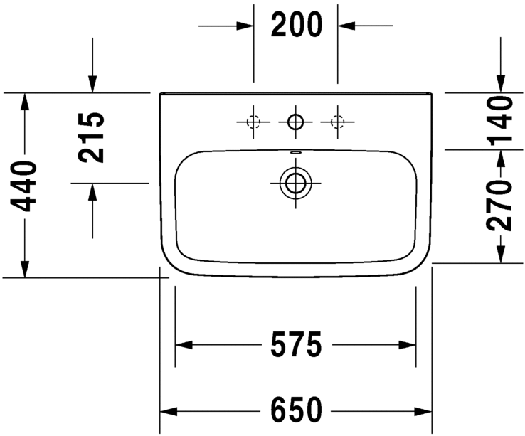 2319650000 Подвесная раковина настенная овальная Duravit Durastyle - Вид №4