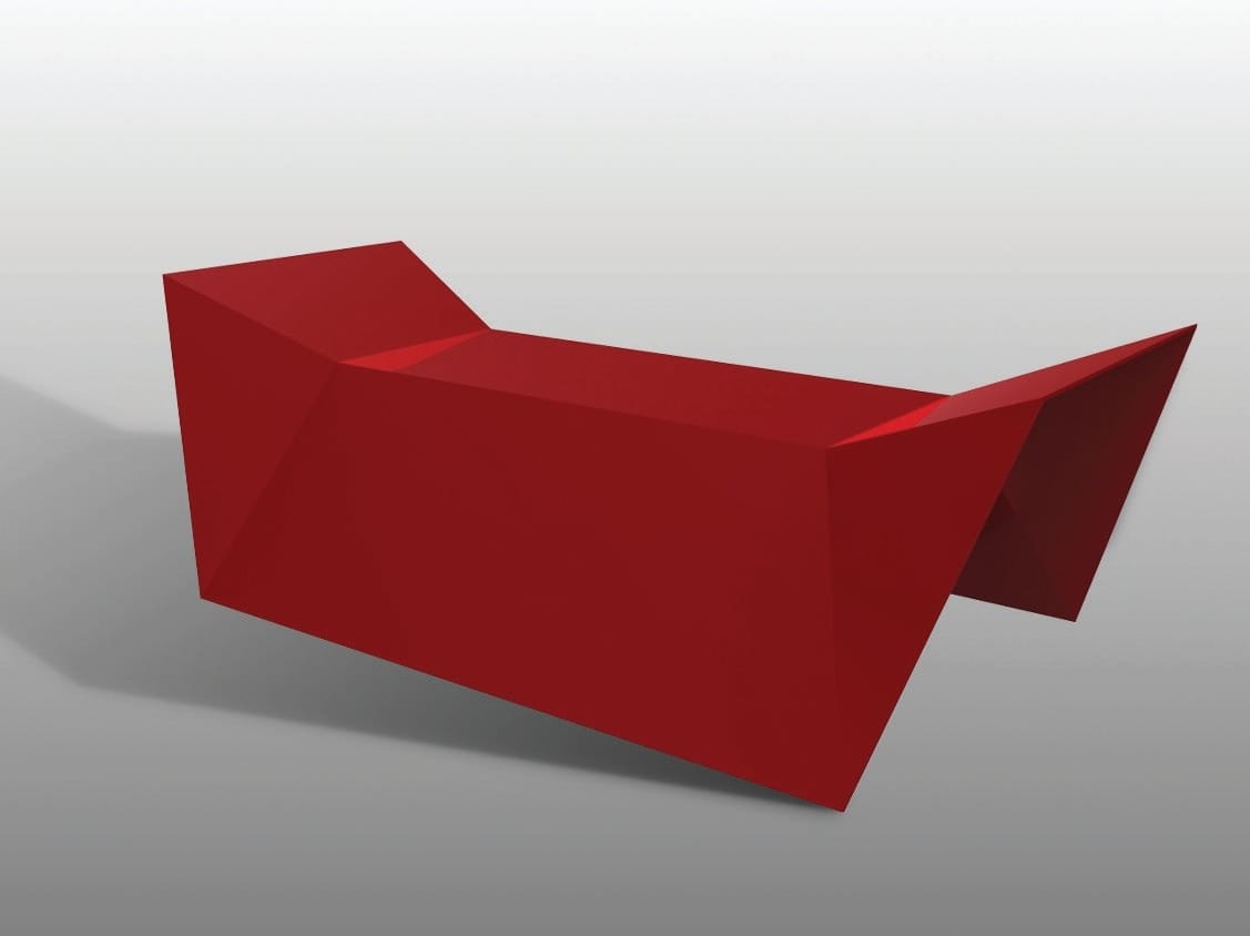 Скамья из листового металла без спинки Viscio Urban Design AIRON ARCH-00005499 - Вид №2