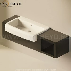 Flaminia UNA Консоль для раковины от 160 до 240 см с местом хранения черная UNA90V1.9017