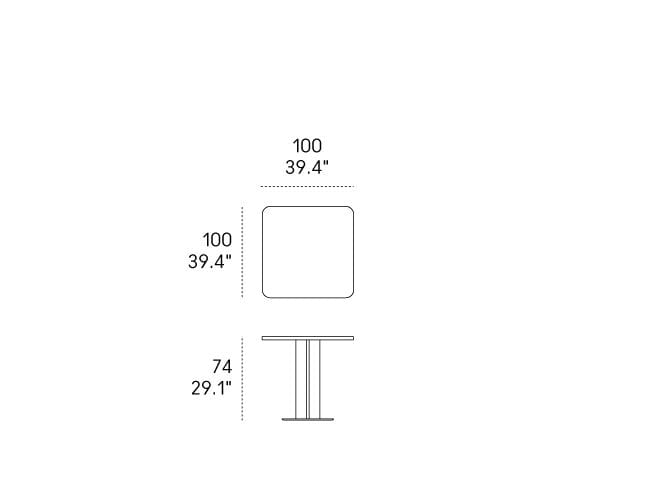 Квадратный стол для гостиной Casamania & Horm Trafalgar ARCH-00130129 - Вид №3