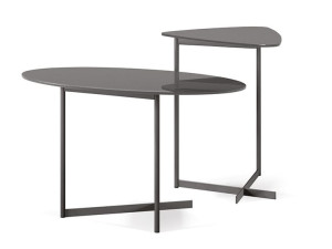 Журнальный столик из стали и хрусталя