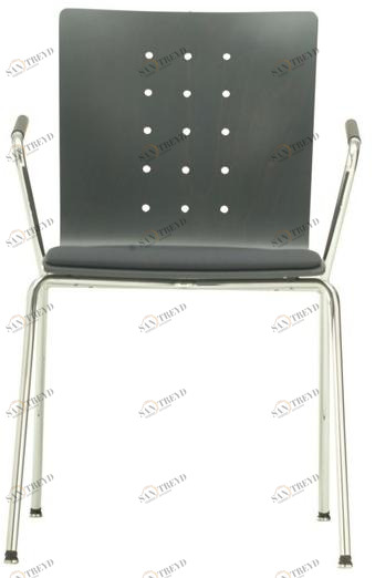 ZÜCO Штабелируемый деревянный стул с подлокотниками и встроенной подушкой Cima Ci 542