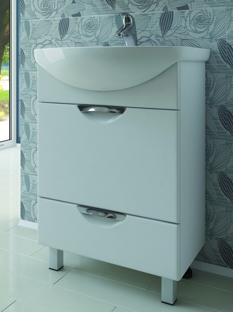 Тумба с раковиной Callao 600 (Балтика)600⨉300⨉830 мм белый Santreyd sun-id-664548 - Вид №1