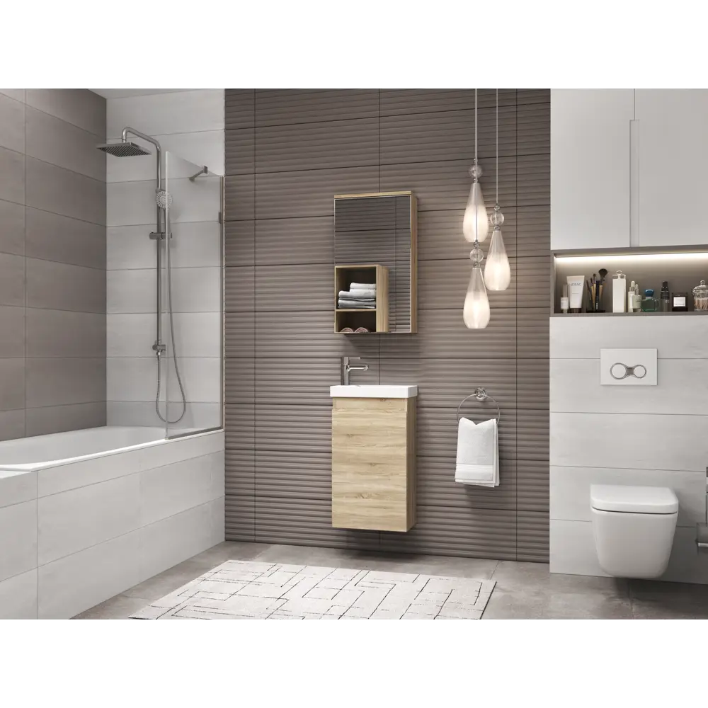 Зеркальный шкаф Vigo Matteo 15.6x40x70 см цвет дуб сонома STLM-2117920 - Вид №5