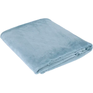 Плед, 180х200 см, фланель, цвет голубой