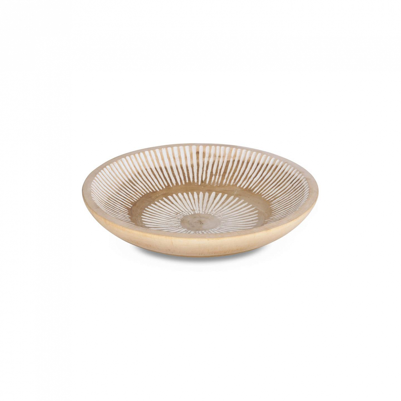 102092 Стеновая панель из массива мунггура с белыми полосами Ø 30 см La Forma Melisa  - Вид №1