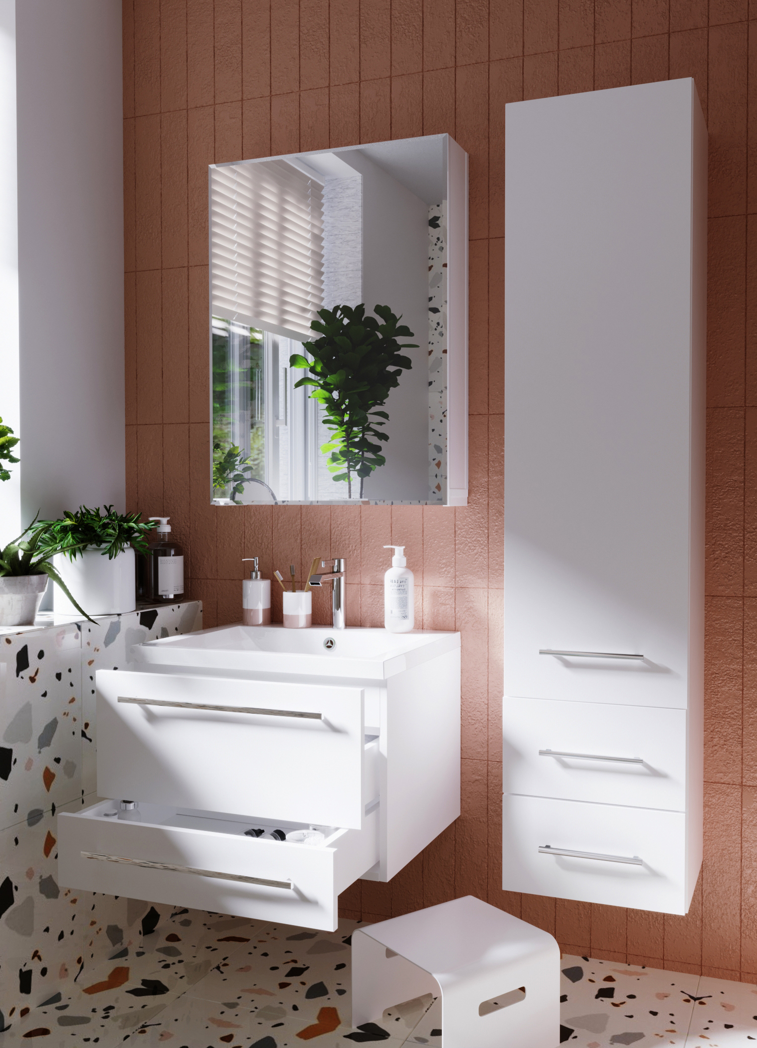 У29560 Зеркало Соната 60 Белый глянец, 1д 1 Marka Соната  - Вид №2