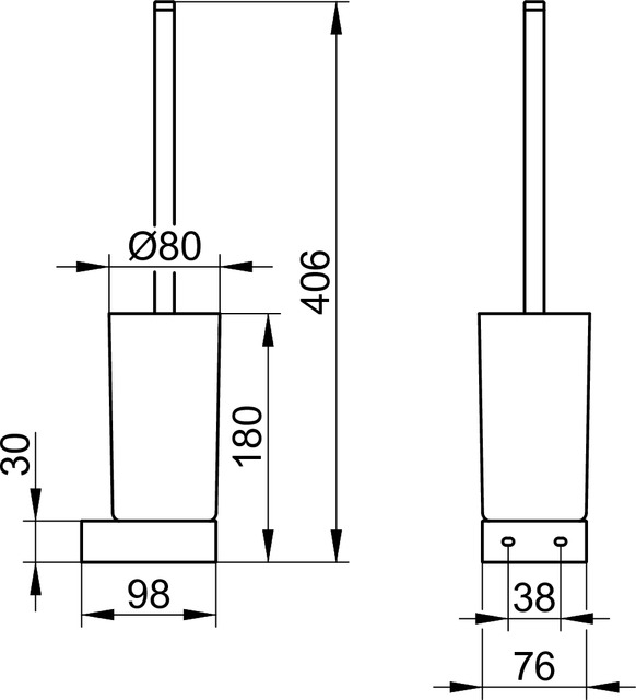 30064019000 Туалетный ёрш с ручкой KEUCO Edition 300 - Вид №2