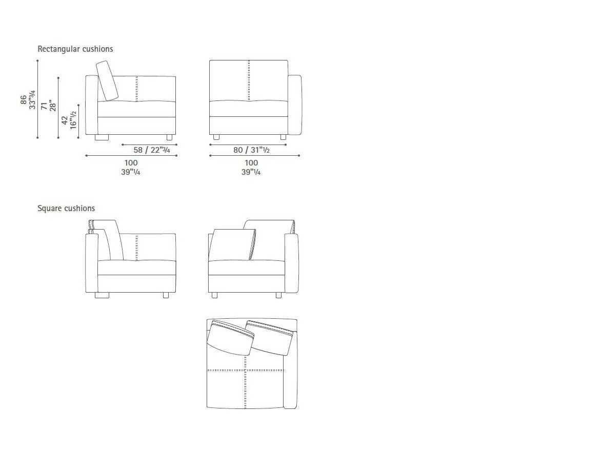 Кожаный модульный угловой диван Poltrona Frau коллекция - диваны и кресла ARCH-00060847 - Вид №25