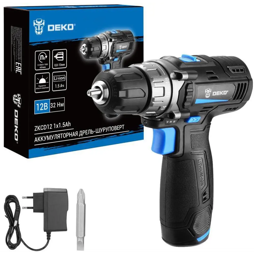 Аккумуляторная дрель-шуруповерт DEKO ZKCD12 - компактный помощник для мастеров 89366084 STLM-0845720 - Вид №2