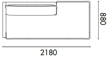 Grado Design Мягкая кушетка из кожи Cover Cov-sf-04-c - Вид №2