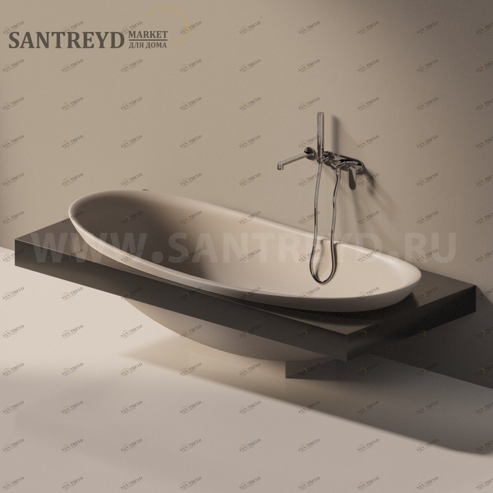 Ванна встроенная IO e SI серая Ceramica Flaminia IO841019