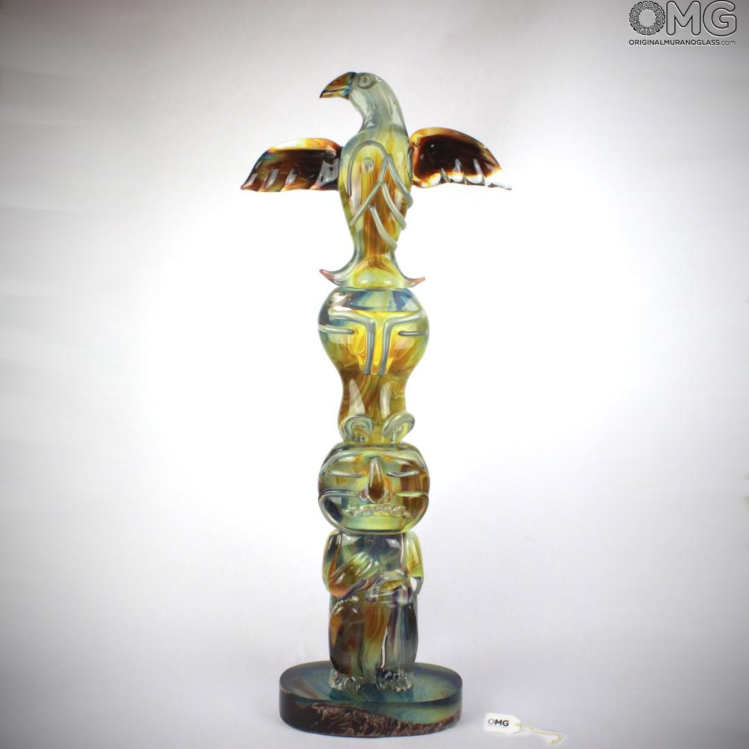 1606 ORIGINALMURANOGLASS Скульптура Тотем из халцедона - автор Andrea Tagliapietra - муранское стекло 34 см  - Вид №1