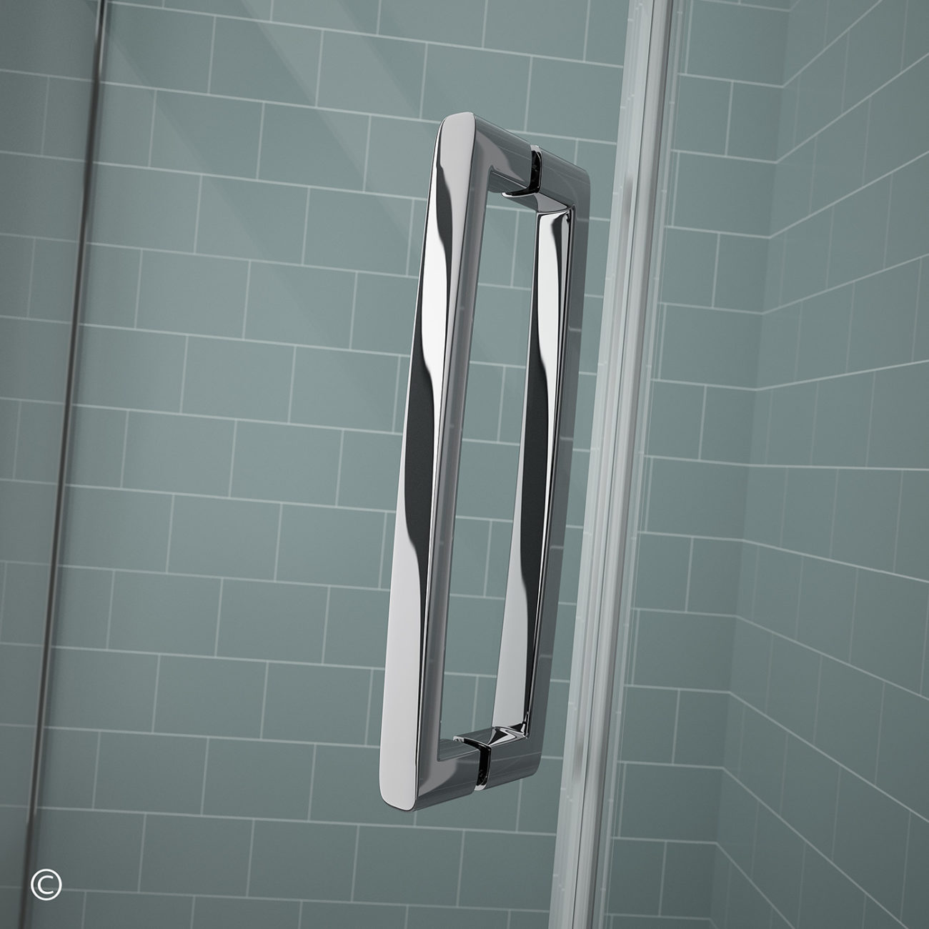 Стандартная ручка для раздвижной двери Arysto Ten 1 дверной смещенный квадрант Merlyn  - Вид №1