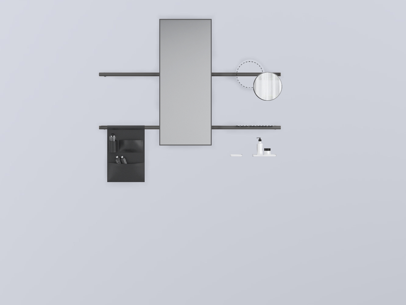 SWSTR-CM+SWSPR-CM+SWSPI-CM+SWM10-BI+SWM20-BI+SWSCR-NE прямоугольный стали cielo Siwa Ceramica Cielo