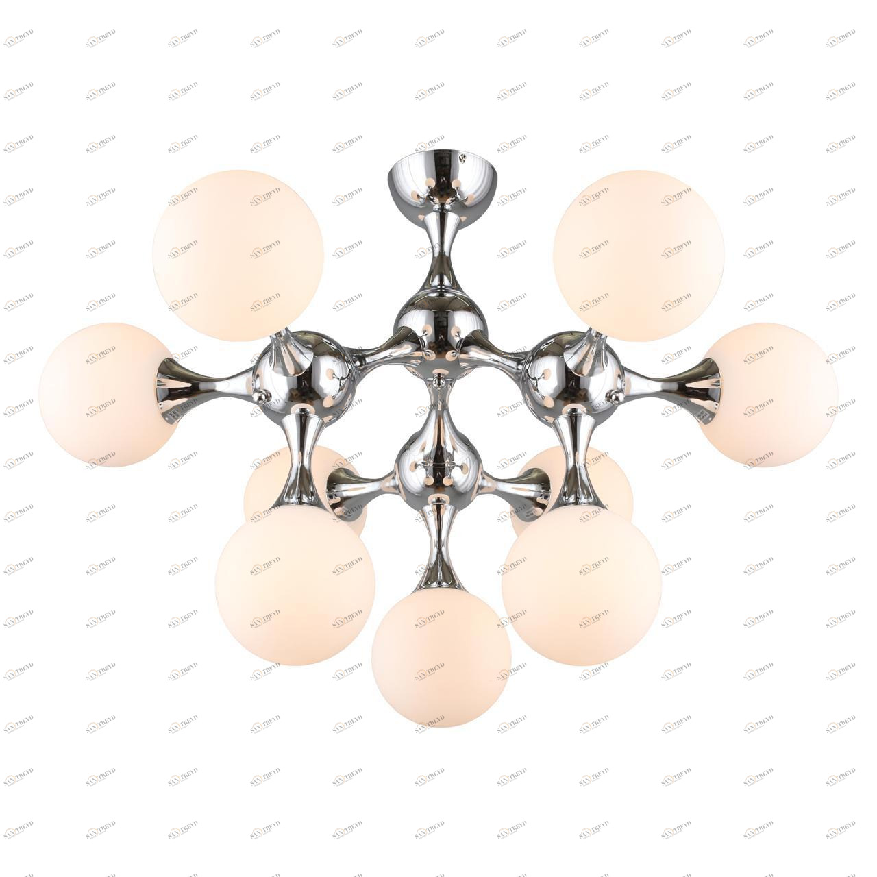 Потолочная люстра Omnilux Ronta OML-93107-09 OMNILUX ДИЗАЙНЕРСКИЕ, RONTA 328321 Белый;хром 