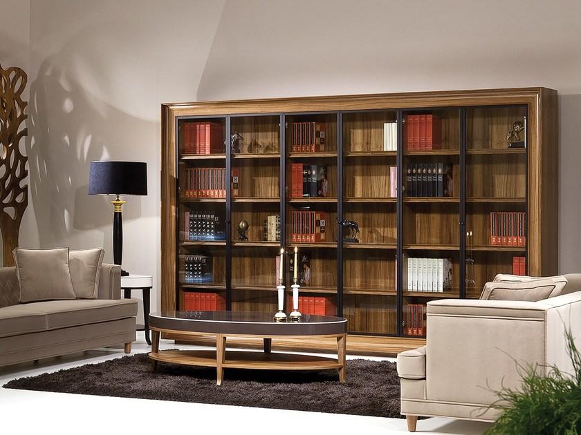 Mobi Открытый книжный шкаф из дерева и стекла sun-id-1505944 - Вид №1