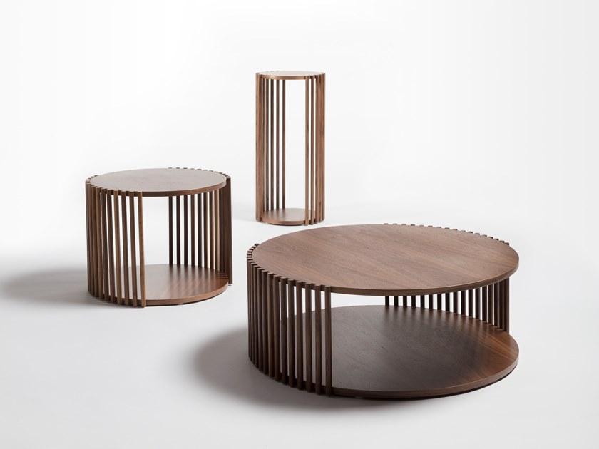 Medulum Низкий круглый журнальный столик из ореха Palafitte Pal.30 / pal.40  - Вид №2