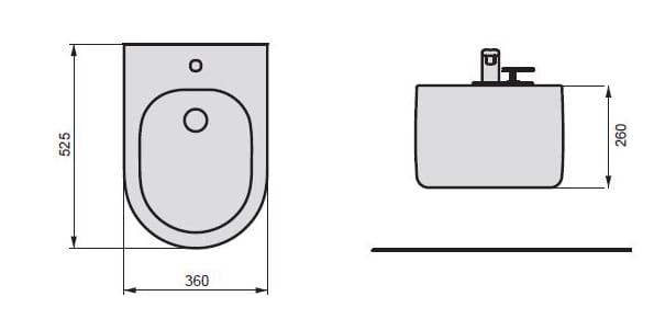 Керамическое подвесное биде GSG Ceramic Design Like ARCH-00133464 - Вид №5