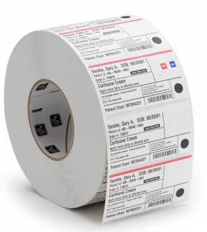 880358-101 Label, polyester, 152x102mm; thermal transfer, z-ultimate 3000t white, permanent adhesive, 76mm core Zebra Santreyd 