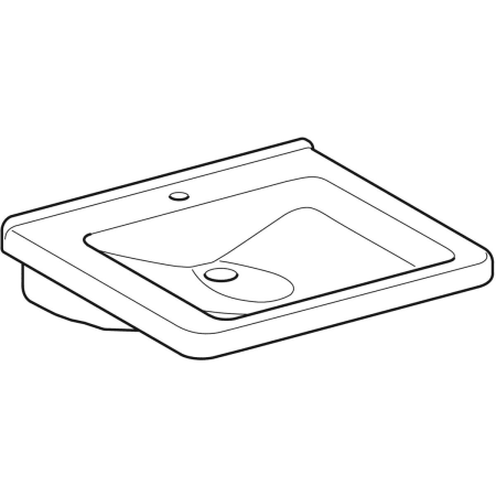 128576000 Раковина Geberit Renova Comfort Square, безбарьерная Geberit  - Вид №15