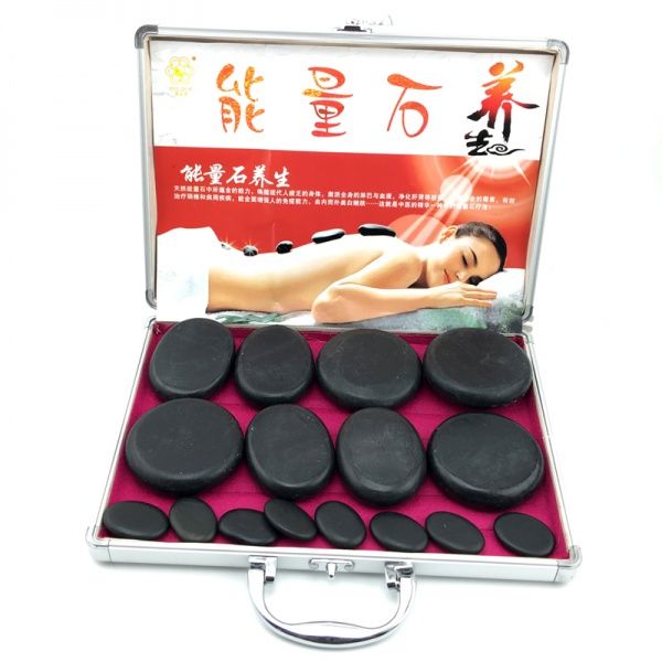 23861 Набор камней для стоунтерапии 16 шт в кейсе с нагревателем Beauty Star  - Вид №1