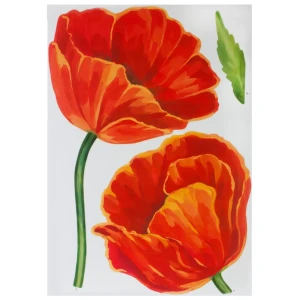 Наклейка «Маки» Декоретто 50x70 см 3 шт. 12103189 STLM-2198998