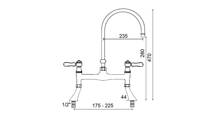 Смеситель для кухни с 2 отверстиями rvb 1935 WOOD ARCH-00086421 - Вид №1