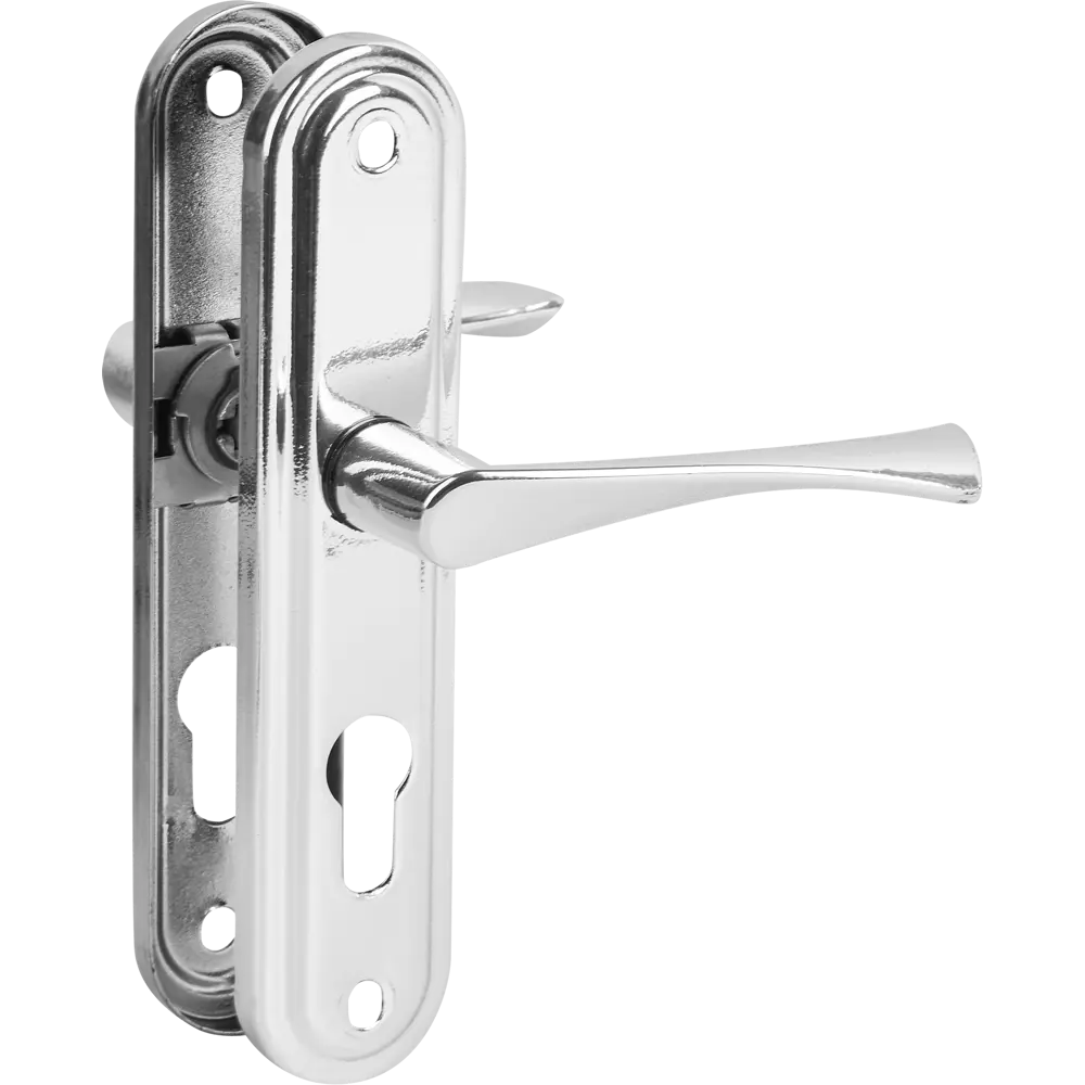 ЗЕНИТ ЗВ7 — врезной замок для деревянных дверей с хромированным покрытием 85302254 STLM-0894460 - Вид №1