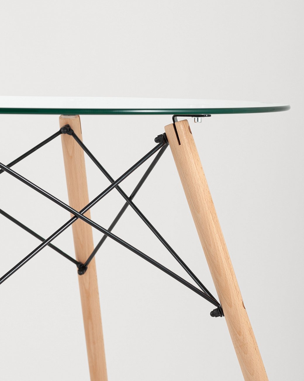 Стол обеденный круглый прозрачный D 80 см Eames DSW STOOL GROUP  00-3958833 Прозрачный  - Вид №4