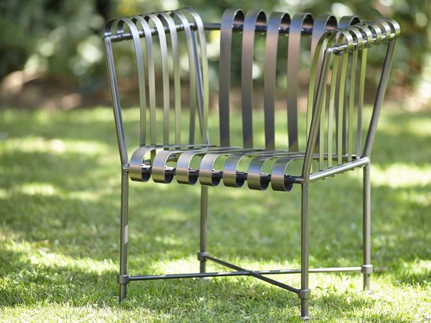 OFFICINACIANI Садовое кресло из оцинкованной стали с подлокотниками Molle Gf4001ac  - Вид №1