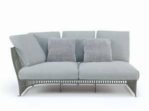 Ткань и алюминий сад Dormeuse