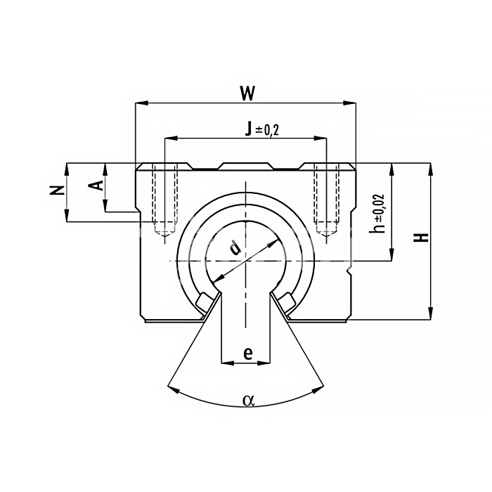 IS570 Линейный подшипник в сборе с корпусом SBR30-UU ISKRA  - Вид №1