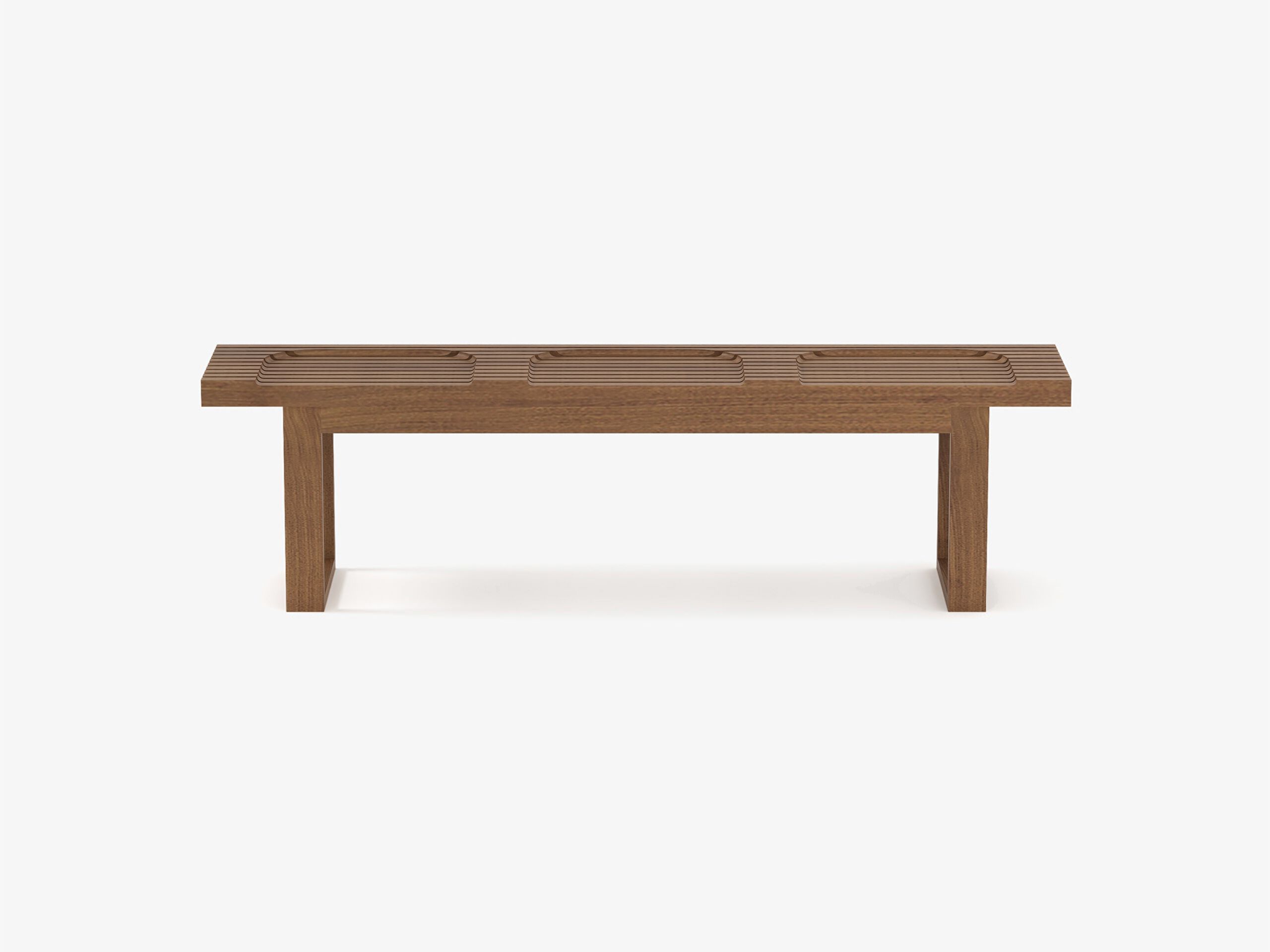 3-местная скамейка из массива дерева Air Division раковина ARCH-00096897 - Вид №1