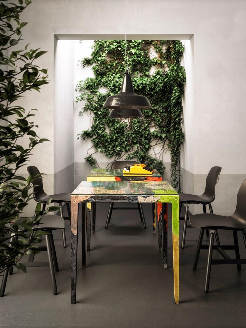 Casamania & Horm Квадратный тканевый стол для бистро Rememberme sun-id-1484331 - Вид №1