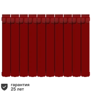 Радиатор секционный Rifar Monolit M50010RAL3011 500/100 10 секций боковое подключение биметалл бордо 82560813 STLM-2142923
