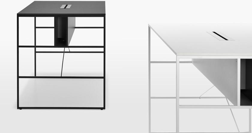 MDF Italia Высокий прямоугольный стол для совещаний из древесного волокна с системой прокладки кабелей 20.venti sun-id-1396085 - Вид №2