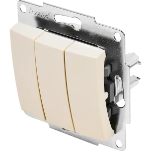 Выключатель Lezard Karina 3 клавиши цвет кремовый