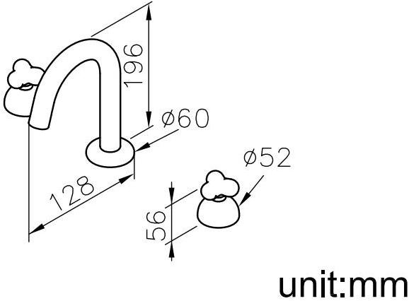 JUSTIME Смеситель для раковины на 3 отверстия из хромированной латуни Story 6903-91-80cp - Вид №1