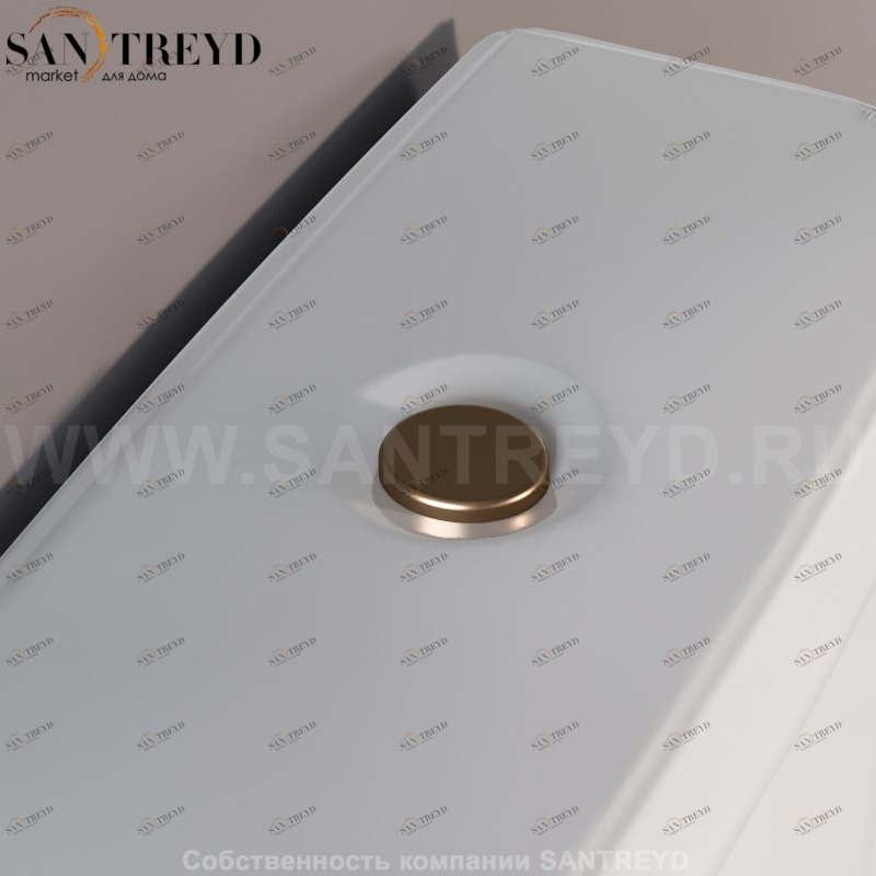 750993 Механизм двойного смыва, с кнопкой, для бочка (моноблок). Retro Kerasan